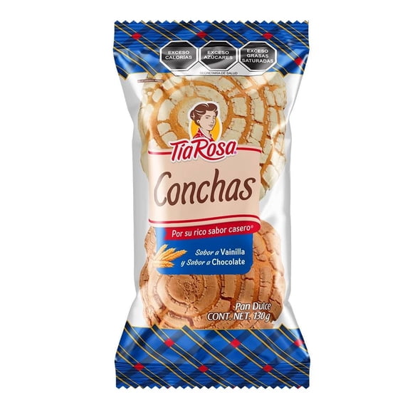 Conchas Tía Rosa vainilla y chocolate 2 pzas 130 g