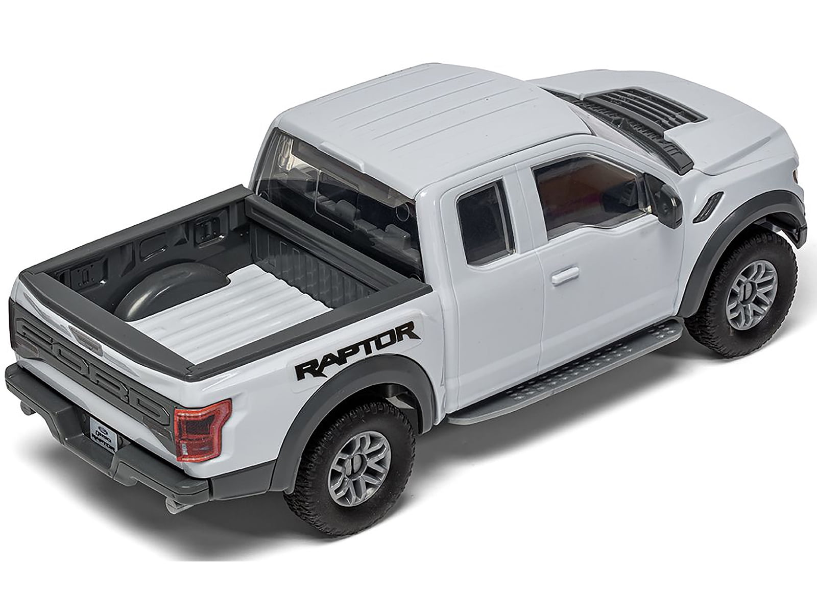 Ford F-150 Raptor Pickup Truck Gray Snap Together (Skill 1) Painted Plastic Model Car Kit by Airfix Quickbuild