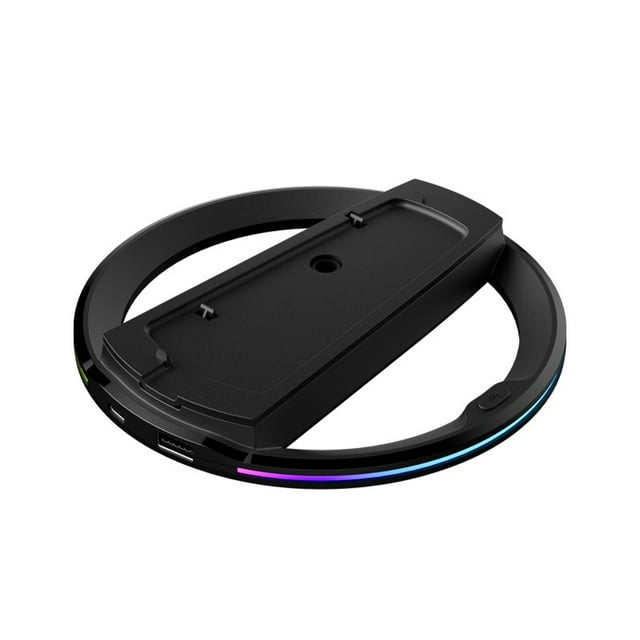 RGB LED Vertical Cooling Stand Compatible with PlayStation 5 Slim/Pro - Anti-Slip Stable Base for PS5 Slim & Pro Console Accessories