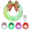 thumbnail image 2 of Outsunny 36 Inch Lighted Christmas Decoration with Dual Color LED Light, Metal Wreath Decor with Daily Timer, Remote for Indoor Outdoor, 2 of 9