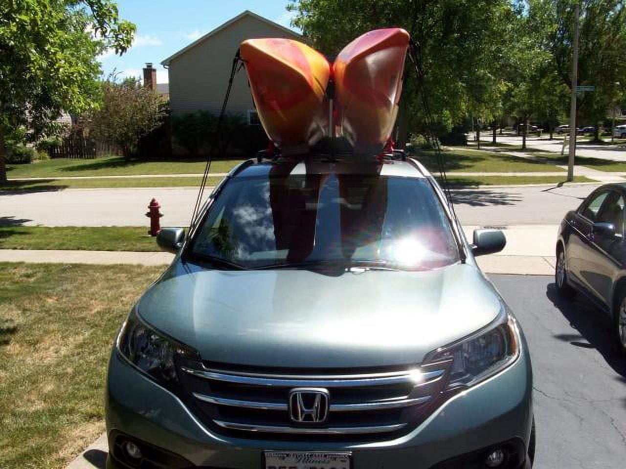 Smarten Universal 2 pairs J-Bar Kayak Roof Rack Carrier Canoe Boat Surf Ski Roof Top Mount Car SUV Crossbar+ Waterproof Cellphone Bag