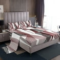 thumbnail image 1 of Erosebridal Checkered Geometry Sheet Set Twin, Red Black Bedding Sets Twin Size, Mid Century 3 Pieces, 1 of 7
