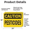 thumbnail image 2 of (2 Pack) Pesticides OSHA Caution Sign 24 Inch X 18 Inch Vinyl Label Decal Sticker Weather Resistant, UV Protected for Workplace, Business, and Construction Site, Made in the USA, 2 of 7