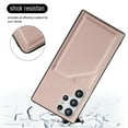 thumbnail image 4 of Elehold Lanyard Wallet Case for Samsung  S22 Ultra 6.8 inch Max Premium vegan leather with Wrist Strap,Shockproof Magnetic Buckle Flip Kickstand Credit Card Slots Anti-Scratch Protective Case,Rosegold, 4 of 6