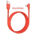 thumbnail image 2 of 5A Charging Cable Mobile Phone USB Elbow Data Transmission Cable Phone Elbow Charging Cord 0.25m for Android, 2 of 9