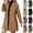 Coffee, variant on Women Long Sleeve Trench Coat Fall Spring Jackets Plus Size Ultimate One Breasted Turndown Collar Long Coats Womens Workwear Blazers Outerwear