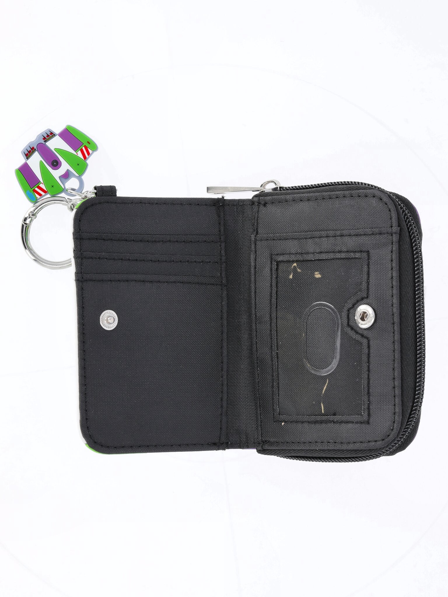 Disney Pixar Women's Toy Story Buzz Lightyear Wallet with Charm Keychain, Green
