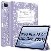 Fintie TPU Case with Pencil Holder for iPad Pro 12.9-inch 5th/4th/3rd Generation - Slim Soft TPU Protective Cover with Auto Wake/Sleep for iPad Pro 12.9 (2021/2020/2018)