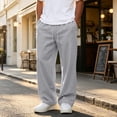 thumbnail image 6 of Basysin Mens Sweatpants Mens Big and Tall Sweatpants Plus Size with Pockets Drawstring Pants Casual Loose Solid Comfort Elastic Waist Jogger Hiking Trousers, 6 of 7