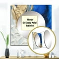thumbnail image 3 of Designart "Transcendental Abstract In Blue And Gold II" Abstract Painting Square Mirror For Wall Decor - Large Gold Square Printed Wall Mirror Art - Wall Mounted Square Large Mirror, 3 of 5