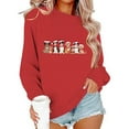 thumbnail image 4 of Christmas Shirts for Women Xmas Christmas Tree Print Sweatshirt Crew Neck Pullover Sweater Blouses Comfort Casual Fleece Xmas Holiday Top, 4 of 6