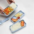 thumbnail image 5 of SATRINO Stackable Bento Box Adult Lunch Box Kit with Spoon & Fork, 3-In-1 Compartment Wheat Straw Meal Prep Containers (Light Blue), 5 of 8