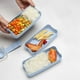 thumbnail image 5 of Lonchera apilable con cuchara y tenedor | Contenedor hermético para almuerzo con 3 compartimentos | Apto para microondas y lavavajillas | Material de paja de trigo para la escuela, la oficina y la, 5 of 9