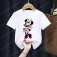 thumbnail image 1 of Minnie Children T-shirt Kawaii Disney T Shirt Floral Mickey Mouse Anime Cartoon Casual Clothes Kid Girl Boy Short Sleeve Top Tee3T Gao Jinjia LED, 1 of 2