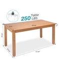 thumbnail image 5 of Wingyz Outside Dining Table with Umbrella Hole, Patio Dining Table 1PC,  All Weather, Wood Color, 5 of 6