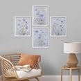 thumbnail image 3 of PixonSign Framed Wall Art Blue Wildflowers Floral Botanical Prints, Set of 4 Nature Wildernes Paintings, Rustic Wall Décor, Flower Plants Adhesive Canvas Poster for Home Decor - 8"x10" White, 3 of 5