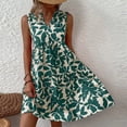 thumbnail image 3 of Vestido De Verano Vestidos de playa para mujer Vestido casual con estampado floral elegante Boho A-Line (Verde S) Ygjytge para Mujer Verde T 28, 3 of 6