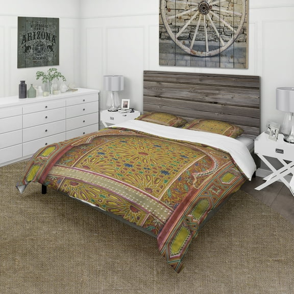 Designart 'Moroccan Entrance Door in Fez' Vintage Duvet Cover Set