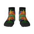 thumbnail image 7 of Women Men Athletic Socks Haiti Coat Of Arms Cushioned Quarter Ankle Socks, 7 of 7