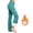 Blue, variant on Women's Fleece Lined Cargo Pants with Multi-Pockets Elastic High Waist Bootcut Fall Winter Flare Leggings for Work, Hiking, Travel
