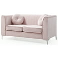 thumbnail image 3 of Glory Furniture Delray Velvet Loveseat in Pink, 3 of 7