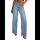 thumbnail image 1 of Pantalones Vaqueros de Pierna para Mujer, Cintura Alta, Elásticos, con Dobladillo Sin Rematar Azul L, 1 of 7