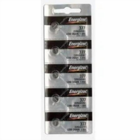 Pkg/(5) Type 377/376 Energizer Watch Batteries Tear Strip QWB377