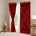 thumbnail image 3 of Manfei Retro Victorian Floral Curtains Pack of 2 (42x84 Each),Vintage Damsk Curtains Blackout,Red Black Bedroom Curtains For Men Women,Super Cozy Room Decor, 3 of 6