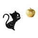 thumbnail image 1 of Reloj de pared con forma de gato, bonito reloj de pared para guardería, sala de juegos, escultura de fruta para interiores, decoración de resina, esta, 1 of 8