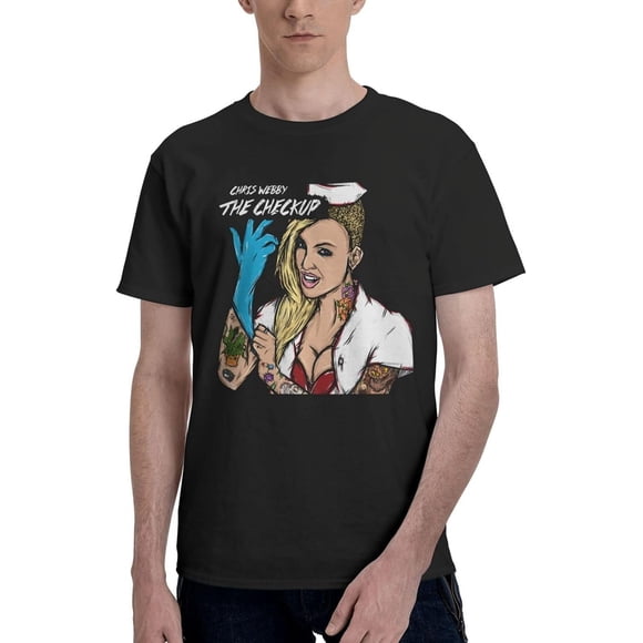 Men's Chris Webby T-Shirts Summer Casual Round Neckline Tee Fashion Soft Short Sleeve T shirt