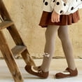 thumbnail image 5 of Coerni Baby Girls Ribbed Tights Comfy Cotton Pantyhose Toddler Winter Warm Stockings Soft Knit Leggings Kids Cute Ballet Pants, 5 of 8