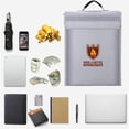thumbnail image 2 of Naiovety Bolsa de documentos ignífuga Bolsa de almacenamiento resistente al fuego y al agua para Documentos en efectivo Joyas Pasaporte Almacenamiento y organización del hogar Naiovety HA021834-00, 2 of 5