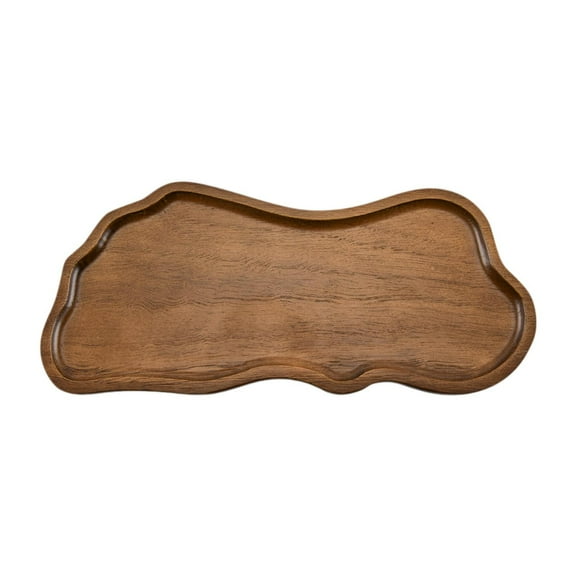 Kuntesetty Wooden Serving Tray Decorative Dessert Plate for Veggies Snacks Dried Fruits
