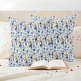 thumbnail image 3 of Blue Flowers Outdoor Waterproof Pillow Covers, Spring Watercolor Oil Painting Floral Plant Decorative Square Throw Pillowcase Sofa Cushion Sham for Patio/Couch/Chair, 24"x24" 2 Pack, 3 of 8