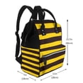 thumbnail image 2 of Balery Bee Stripe Mummy Backpack - Waterproof Twill Canvas, Large Capacity Diaper Bag with Multiple Pockets and Adjustable Straps, 2 of 6