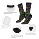 thumbnail image 4 of Balery Neon Mardi Gras Calcetas Largas con Estampado para Hombre y Mujer – Suaves y Transpirables, Talla Única (US 5-11), 4 of 6