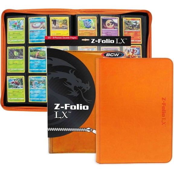 1 BCW Orange 9-Pocket Z-Folio LX Album