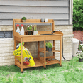 thumbnail image 5 of Alden design Wooden Potting Bench with Sink Drawer & 2 Shelves for Garden, Wood, 5 of 7