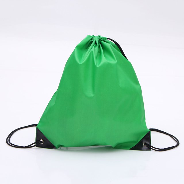 5 Pieces Drawstring Bag 210D Polyester Rope Bag Pulling Nylon Oxford Pocket Sack Cinch Tote Gym Storage Backpack - Dark Green