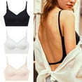 thumbnail image 4 of Ropa interior francesa sin costuras, sexy, grande, sin espalda, para mujer, fina, en forma de U, belleza, espalda halter, invisible, multiusos, cómodo sujetador, 4 of 6