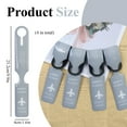 thumbnail image 2 of 4 Pcs Creative Luggage Tags with Name Card, Unique Baggage Tag, Attractive Portable Travel ID Label, Personalized Luggage Identifiers for Suitcases, Gray, 2 of 7