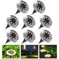 thumbnail image 1 of Luces solares impermeables para exteriores y jardines, lámparas solares LED, 8 piezas, color blanco cálido JFHHH pequeña, 1 of 5