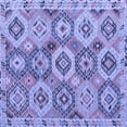 thumbnail image 1 of Ahgly Company Machine Washable Indoor Square Southwestern Blue Country Area Rugs, 4' Square, 1 of 4
