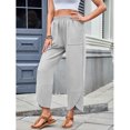 thumbnail image 3 of jinghuiyue Womens Baggy Wide Leg Pants Casual Loose Elastic High Waisted Palazzo Harem Pants with Pockets M, 3 of 7