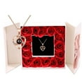 thumbnail image 2 of Fiudx Rosa Preservada, Collar "Te Amo" con Proyección de Corazón, Caja de Regalo de Flores Eternas, Mensaje Único En 100 Idiomas, Gesto Romántico para Ella, Perfecto para San Valentín, Sorpresa de Cu, 2 of 6