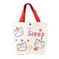 thumbnail image 5 of fenteer Canvas Bags Cute Washable Sturdy Handbags Lightweight Reusable Shopping Bags Cat, 5 of 8