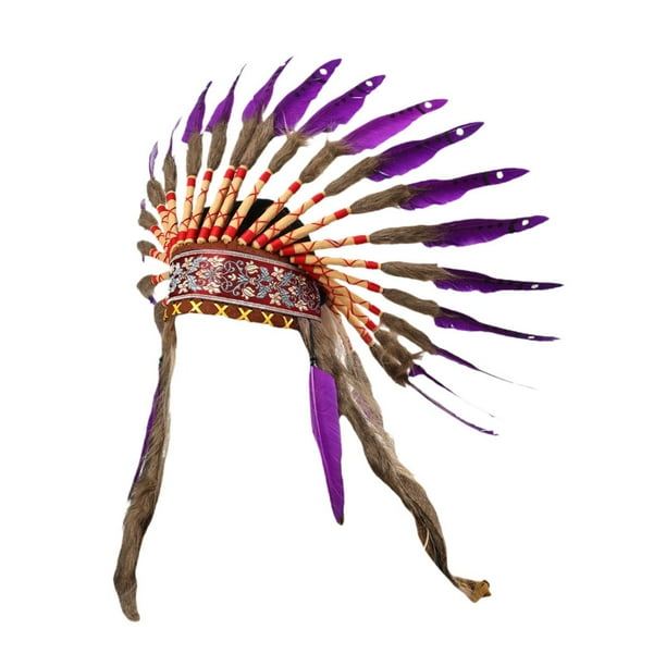 Tocados de americanos: tocado de plumas, diadema para bailes de máscaras