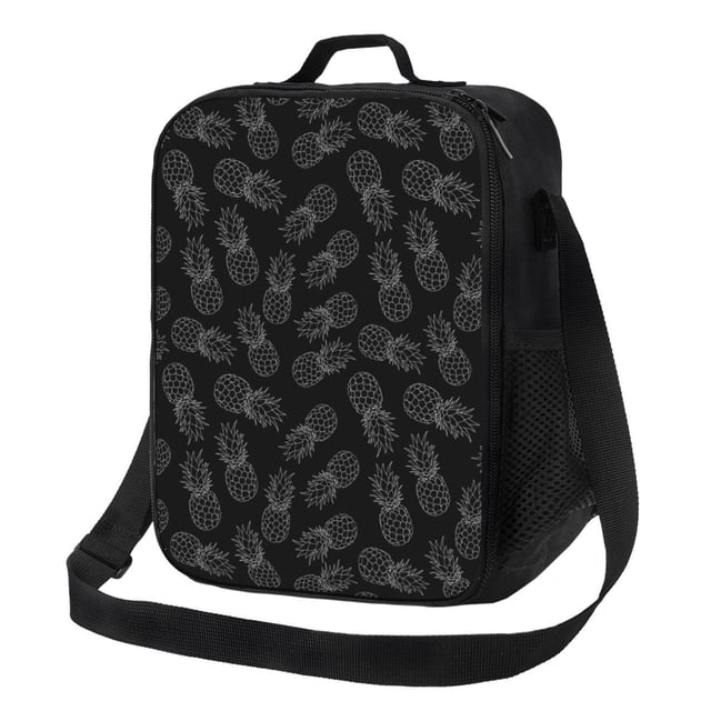 Balery White Pineapples Caja de Almuerzo y Bolsa de Almuerzo para Hombres y Mujeres, Bolsa de Almuerzo Reutilizable con Gran Capacidad, Bolsa de Almuerzo Aislada