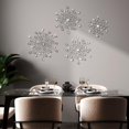 thumbnail image 2 of Silver Metal Starburst Wall Sculptures, Set of 4, for Living Room Bedroom Entryway, 2 of 6