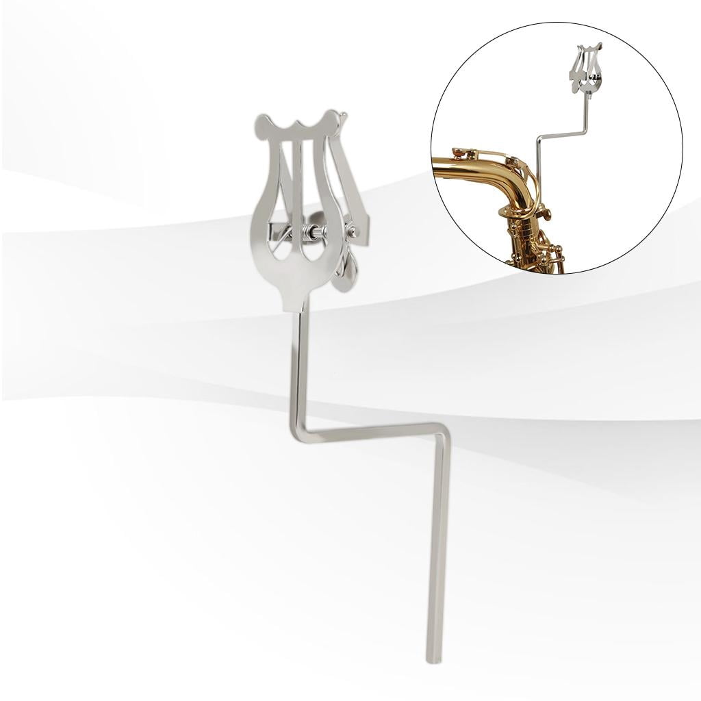 LeeQinersw 2pcs Metal Alto Saxophone Sheet Music Clip Sax Lyre Sheet Music Clamp-On Holder